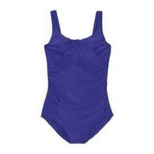 Lands End Women’s 24W DDD Cup Slender Carmella One Piece Swimsuit Tummy Control